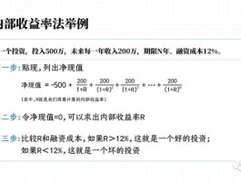 内部收益率怎么计算(项目资本金内部收益率怎么计算)